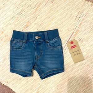 Levi's infant girls Blue Knit Shorts size 3 months NWT
